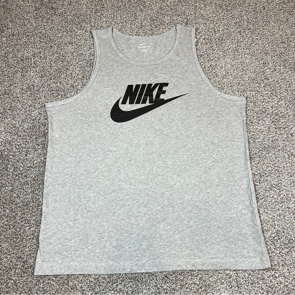 Nike Tank Mens XL Gray Sleeveless Weight Lifting Basketball Running Training Gym - Picture 1 of 9